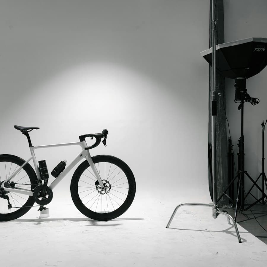Bike speed em estúdio fotográfico